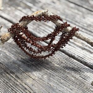 Hand Made Apple Seed Beaded Necklace